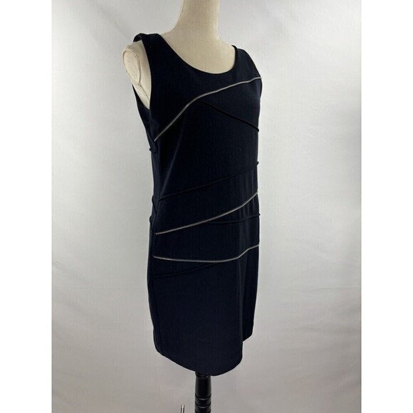 Michael Kors Sheath Dress Black Size 6 Sleeveless Zipper Accent Bodycon Lined - Picture 12 of 12